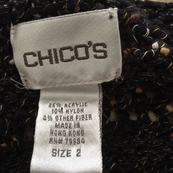 Chico's Open Knit Pullover Sweater Size 2 (Women's 12) - Picture 7 of 8